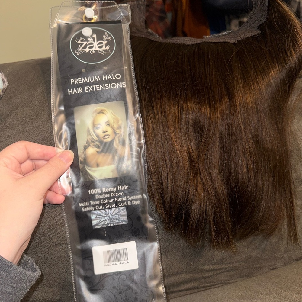 Zala Premium Halo Hair Extensions - Brown